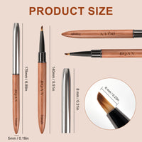 Sandalwood Handled Nail Art Brush Triangle Brush