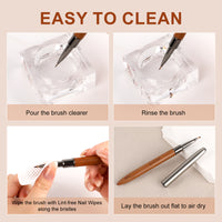 Sandalwood Handled Nail Art Brush Petal Brush