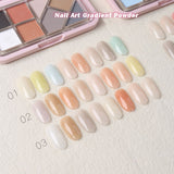 BQAN Desgins Professional Dipping Nail Powder Set for Nails Polish Solid Gradient 8 Colors No.01-06
