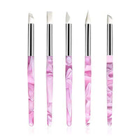 Premium Silicone Nail Art Brush Set – Multi Shape Rubber Tip Brushes for Gel & Nail Art