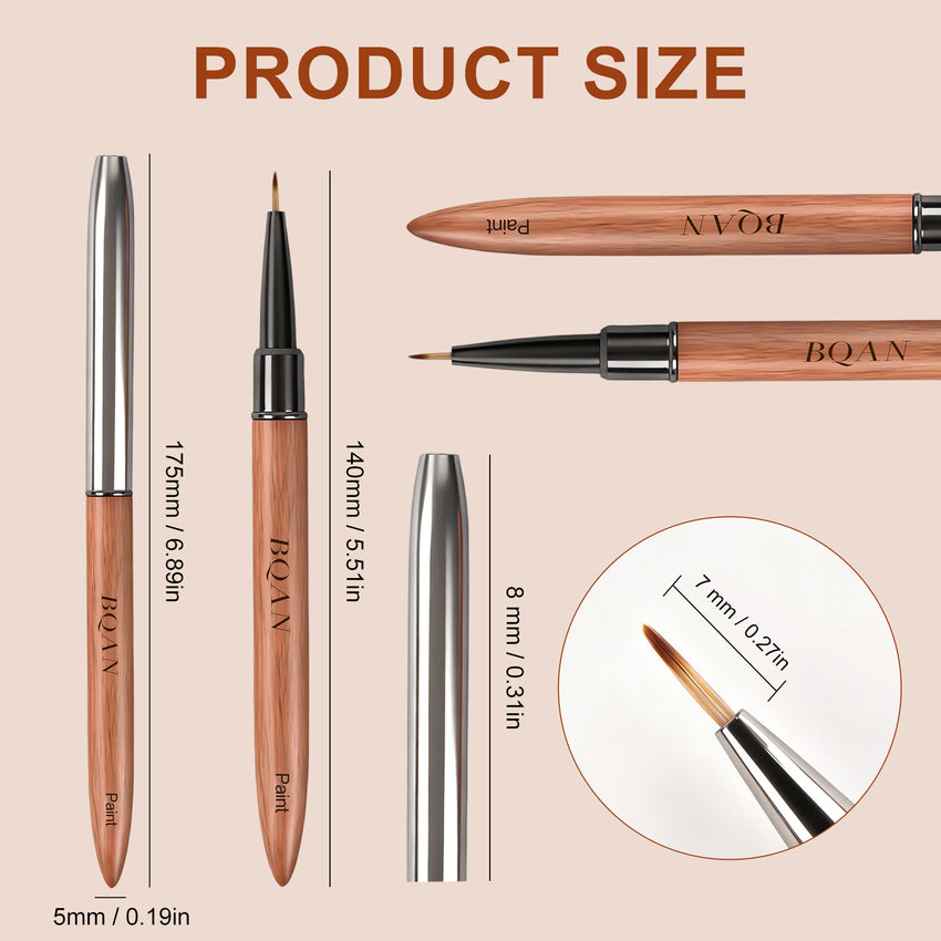 Sandalwood Handled Nail Art Brush Paint Brush