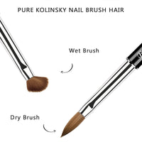 BOAN Kolinsky Acrylic Nail Brush – Professional Oval Acrylic Brush with Rhinestone Handle