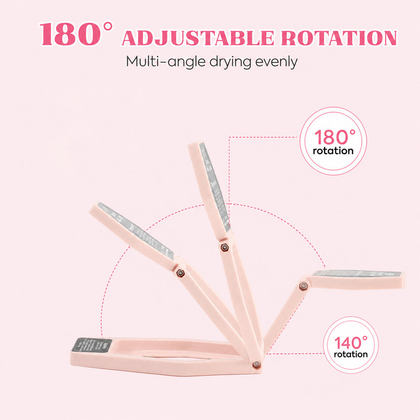BQAN Pink Nail Lamp Portable, Professional UV LED Nail Dryer With Magnetic Stand, Auto Finger Activated & 60s Fast Cure for Nail Salon Use