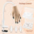BQAN Silicone nail practice hand has 200 never fall off the tip of the nail, flexible and movable fake finger never break nail practice hand