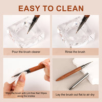 Sandalwood Handled Nail Art Brush Paint Brush