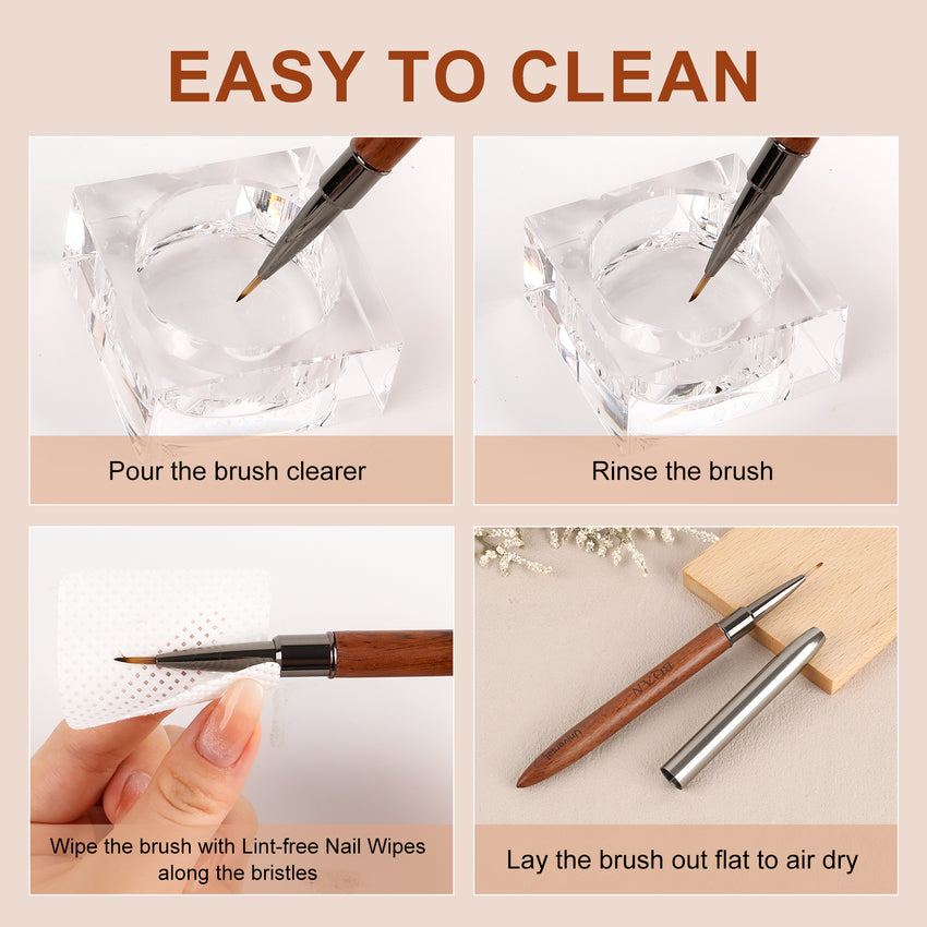 Sandalwood Handled Nail Art Brush Universal Brush