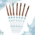 Customized 12 Piece Blue and White Teardrop Gel Nail Brush Set Nail Art Designs