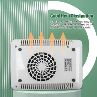 BQAN  3 In 1 Professional 60 W Nail Vacuum Dust Collector For Nail Salon Powerful Nail Fan With 1 Dust Brush and Lamp