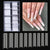 BQAN 10 Sizes Of Half French Deck Nail Tips XXL Extra Long Flat Tapered Square 500 C-curl Nail Tips For Professional Acrylic Nails