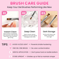 BQAN Pro UV Gel Nail Brush|Oval Long 10mm Nail Brush|Anti-Roll Hexagonal Metal Handle