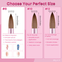 BQAN Acrylic Brush 100% Pure Kolinsky Hair|Oval Nail Brush|Professional Nail Tool