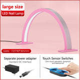 BQAN 2023 New Design Half Moon LED Lamp Continuous Dimmer Nail Lamp For Nail Salon Pink