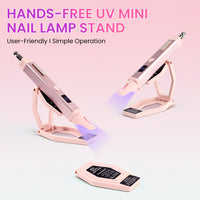 BQAN Pink Nail Lamp Portable, Professional UV LED Nail Dryer With Magnetic Stand, Auto Finger Activated & 60s Fast Cure for Nail Salon Use