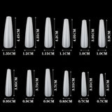 BQAN 500Pcs XXL nail tips Press On Nails Full Cover Long Coffin Soft Gel Nail Tips Nail Care