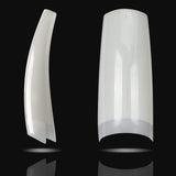 BQAN 500Pcs Natural Color Cylinder False Nails tapered Square Nail Tips No C Curve Softgel Nail Tips