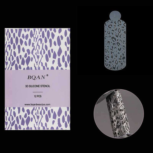 3D Leopard Print Soft Gel Nail Form Silicon Pad Dual Form Nail Tips