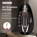 BQAN New Fashion Multifunction Electric Nail Polisher Tools 40000rpm Rechargeable Brushless Nail Drill Machine