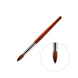 BQAN #12~#20 Wooden Handle Pure 100% Kolinsky Professional Nail Powder Tool Acrylic Art Nail Brush