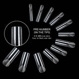 BQAN 150pcs Finger Extension Nail Mold Dual Forms With French Line Dual Nail System Form For UV Acrylic Nail Art Tips
