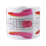 BQAN 300pcs Roll Pink  Guide Tool Thick Nail Extension Form PVC Nail Forms