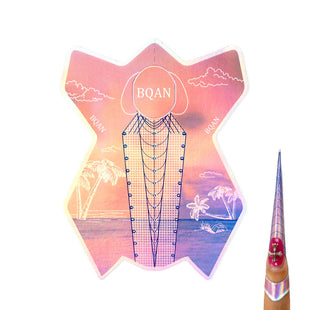 BQAN Holographic Thick Aluminum Nail Extension Mold 2 in 1 Strong Glue UV Soft Acrylic Gel Nail Forms