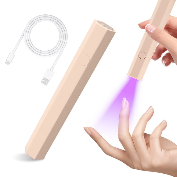 BQAN Pink & White Portable Nail Lamp LED Rechargeable Mini UV Quick Dry Nail Lamp