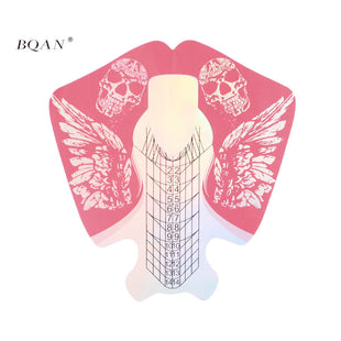 Newest Red Butterfly Skull Nails PVC Holographic Gel/Acrylic Extension Nail Forms