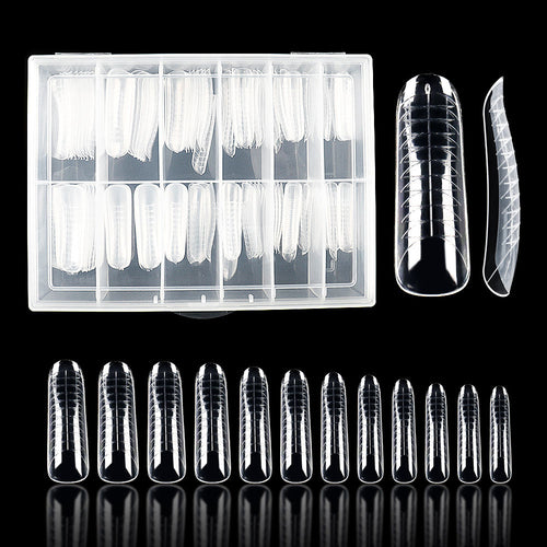 BQAN 150pcs Finger Extension Nail Mold Dual Forms With French Line Dual Nail System Form For UV Acrylic Nail Art Tips