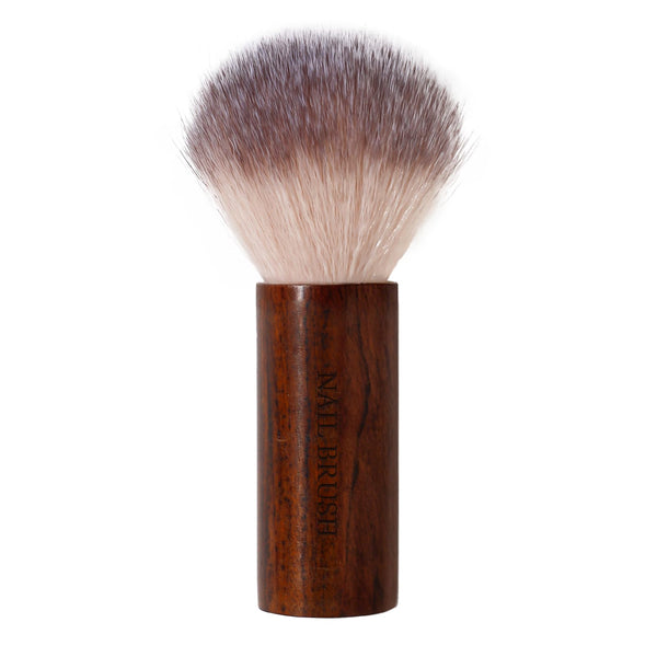 BQAN Professional Nail Dust Brush with Wooden Handle - Soft Bristle Cleaning Brush for Acrylic & Gel Nail Art, Powder Removal Tool for Nail Tech, Salon & Home Manicure