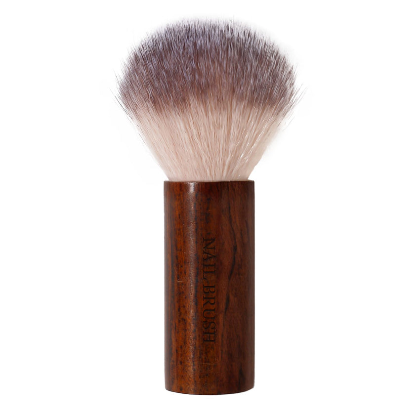 BQAN Professional Nail Dust Brush with Wooden Handle - Soft Bristle Cleaning Brush for Acrylic & Gel Nail Art, Powder Removal Tool for Nail Tech, Salon & Home Manicure