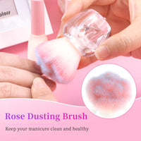 BQAN Nail Dust Brush Nail Art Dust Powder Remover Brush Nail Arts Dust Cleaner Brush Soft Kabuki Cleaner Brush for Makeup or Acrylic UV Gel Nail Arts