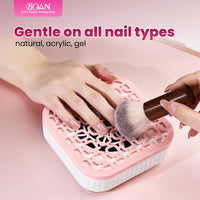 BQAN Professional Nail Dust Brush with Wooden Handle - Soft Bristle Cleaning Brush for Acrylic & Gel Nail Art, Powder Removal Tool for Nail Tech, Salon & Home Manicure