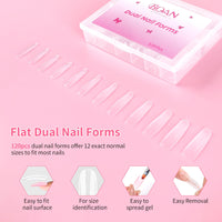 BQAN Poly Nail Gel Kit, 3 Colors -Pink Nude White- Poly Extension Gel With Dual Forms Builder Extension for Nail Tech DIY at Home Manicure Set