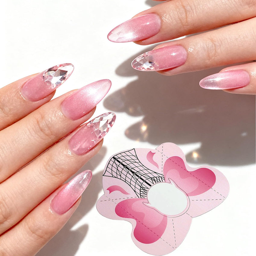 BQAN 100PCS Nail Forms for Builder Gel, Self Adhesive Nail Extension Forms, Professional Nails Art Tips for Acrylic Nails Poly Gel
