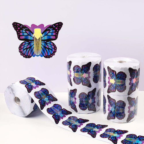 Aluminium Holographic Colorful Butterfly Nail Forms