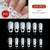 504 Pcs Full Coverage Acrylic Long Ballet Nail Tip Heart Openw