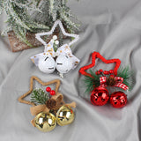 Wall hanging silver bells; vintage antique christmas door hanger for garland christmas theme decorations