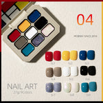 2022 New 9 Color Solid Gel Quick-drying Watercolor Nail Paint Art Nail glue Nail Painting