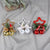 Wall hanging silver bells; vintage antique christmas door hanger for garland christmas theme decorations