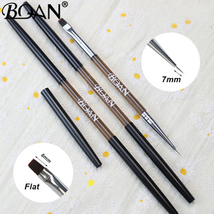 BQAN Black Double Head Crystal Handle 5mm&7mm&11mm&13mm&15mm Drawing Brush Liner Brush Painting Pen Gel Polish Crystal Nail Art Manicure Tools