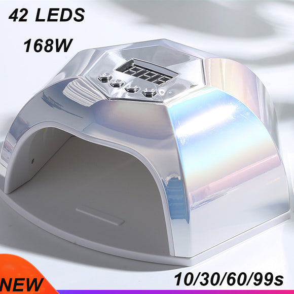 BQAN 168W 42LEDS Lámpara UV LED Secador de uñas con temporizador inteligente Auto Sensor Polaco Gel Curado Máquina de secado de uñas Herramienta de manicura