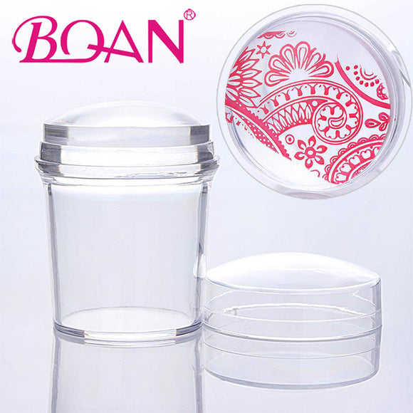 BQAN Transparent Nail Stamper Silicone Head Seal Stamp+Pattern Scraper Nail Stamping Polish Printing DIY Nail Art Tips Tools