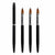 BQAN Factory OEM Logo Black Glossy Metal Handle 100% Pure Kolinsky Hair extension nail Acrylic brushes