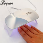 6 LEDS Secador de uñas portátil 6W UV LED Lámpara de uñas Aparato de manicura para esmalte de uñas de gel Lámpara de arte de uñas para secar uñas Uso doméstico