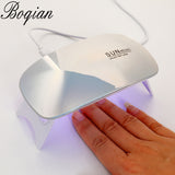 6 LEDS Secador de uñas portátil 6W UV LED Lámpara de uñas Aparato de manicura para esmalte de uñas de gel Lámpara de arte de uñas para secar uñas Uso doméstico