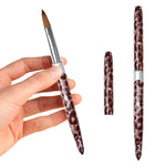 BQAN Leopard Print Logo 100% Kolinsky UV Polish Gel Synthetic Acrylic Brush Tool Painting Liner Pen Sable 3D Acrylic Nail Art Brush