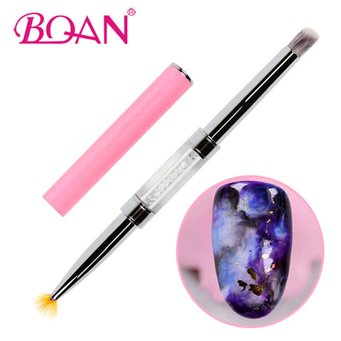 BQAN 1 Pc Double-end Nail Art Gradient Color Change Brush Nail Dye Drawing Pen UV Gel Polish Nail Blooming Brush