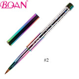 BQAN Dazzling Kolinsky Acrylic Nail Brush Nail Design Crystal Beads Handle Rhinestone Studs Picker Wax Pencil Manicure Nail Art Tool