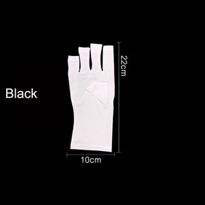 BQAN 1 par de guantes anti UV para uñas, guantes de protección de Gel UV, guantes sin dedos para manicura, guantes con bloqueo UV para evitar el oscurecimiento de las manos