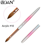 BQAN #2-#14 Gradient Kolinsky Acrylic Brush Pure Nail Brushes For Acrylic Application Professional Best Nail Art Brush Set